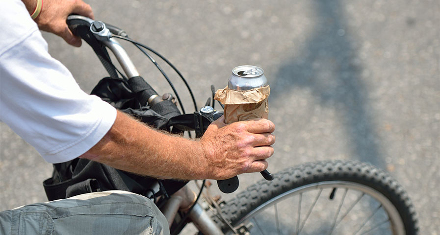 Betrunken auf dem Fahrrad und die möglichen Folgen » Alkohol